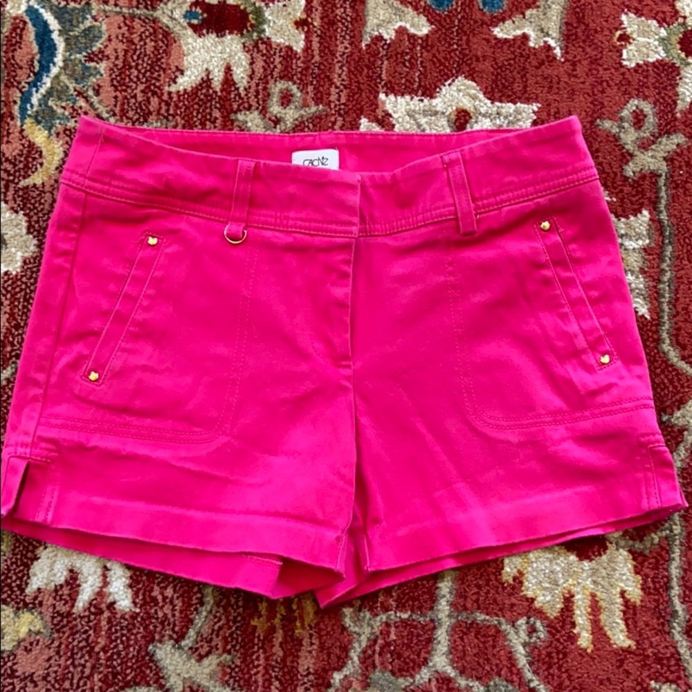 Bright pink shorts